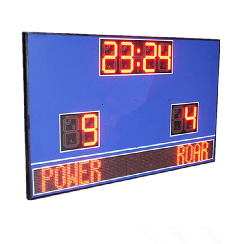 Wireless Control Electronic Football Scoreboard / Soccer Score Board With Led Team Name