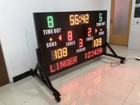 Geel Elektronisch Basketbalscorebord met het Bewegen van Teken