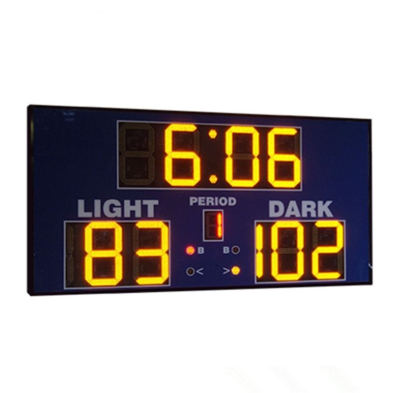 de Klok van het het Basketbalspel van 110V ~ 250V, Elektronisch Basketbalscorebord met Geschotene Klok
