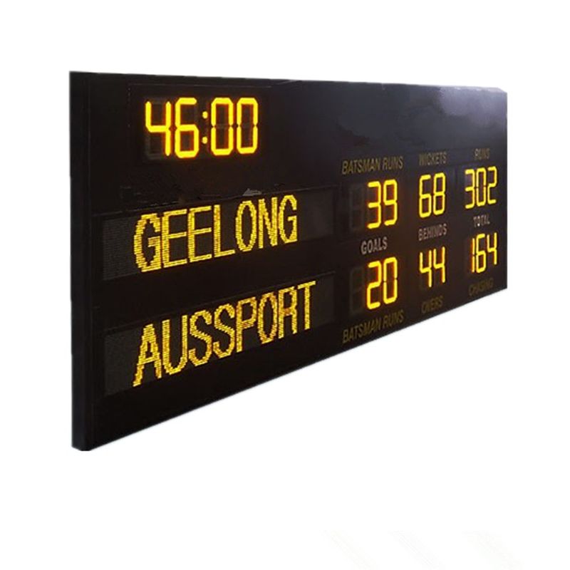 Het openlucht Geleide Elektronische Scorebord van AFL met Tijdfunctie in Gele Kleur